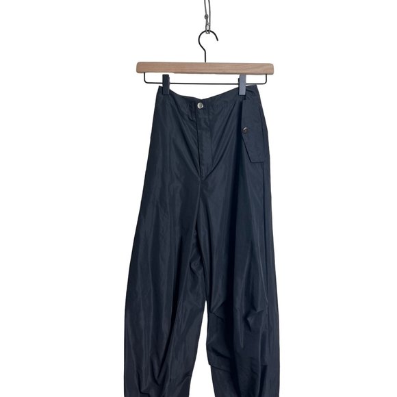 By Dyln Baker Pants Womens XXS Black High Rise Bungee Cord Ankle - Picture 3 of 6